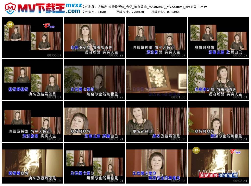 方怡萍-痴情换无情_台语_流行歌曲_MA202397